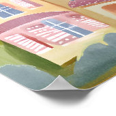 Watercolor Huis | Mooi Geschilderd Poster (Hoek)