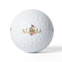 Watercolor Hula Meisje Aloha Hawaï Golfballen