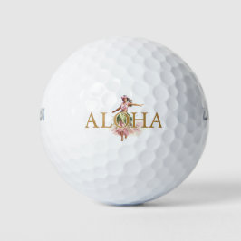 Watercolor Hula Meisje Aloha Hawaï Golfballen