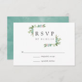 Watercolor Hulst Kerst Huwelijk RSVP (Voorkant / Achterkant)