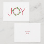 Watercolor Hulst Krans   Notitiekaartje (Voorkant / Achterkant)