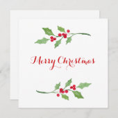 Watercolor Hulst Takjes Notitiekaartje (Voorkant / Achterkant)