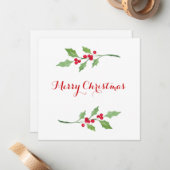 Watercolor Hulst Takjes Notitiekaartje (Voorkant / Achterkant in situ)