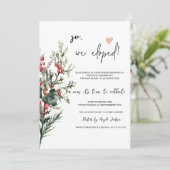 Watercolor Hulstbes GroenaBruiloft   Kaart (Staand voorkant)