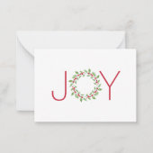 Watercolor Hulstkrans   Notitiekaartje (Voorkant)