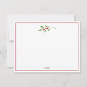 Watercolor Hulsttak Notitiekaartje (Voorkant)