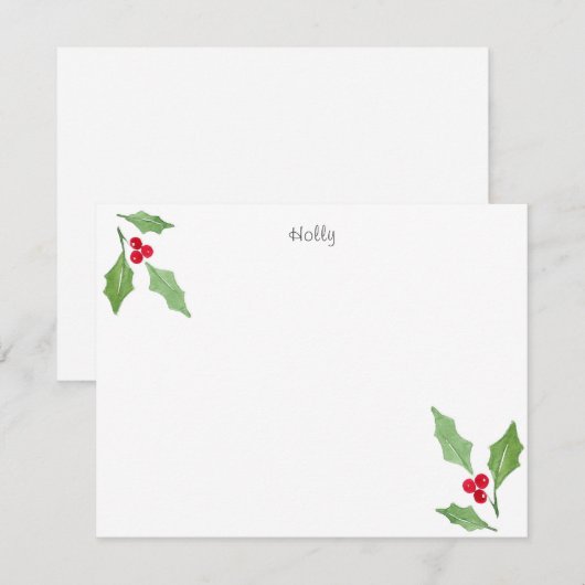 Watercolor Hulsttakjes 2 Notitiekaart Notitiekaartje (Voorkant / Achterkant)