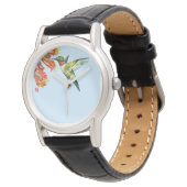 Watercolor Hummingbird Horloge (Gekanteld)