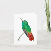 Watercolor Hummingbird Kaart (Voorkant)