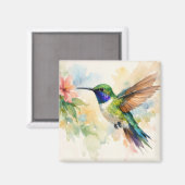 Watercolor Hummingbird Magneet (Voorkant / Achterkant)