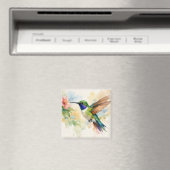 Watercolor Hummingbird Magneet (Insitu (Vaatwasser))