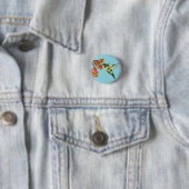 Watercolor Hummingbird Ronde Button 3,2 Cm (In situ)