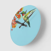 Watercolor Hummingbird Ronde Klok (Hoek)