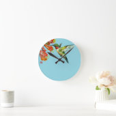 Watercolor Hummingbird Ronde Klok (Huis)