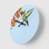 Watercolor Hummingbird Ronde Klok (Hoek)