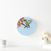 Watercolor Hummingbird Ronde Klok (Huis)