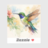 Watercolor Hummingbird Sticker (Vel)