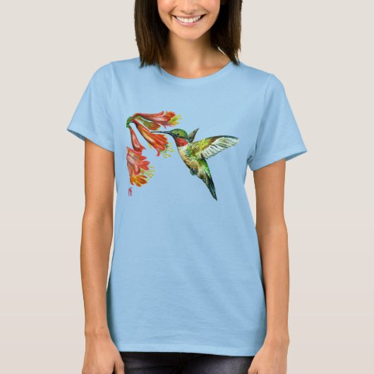 Watercolor Hummingbird T-shirt (Voorkant)