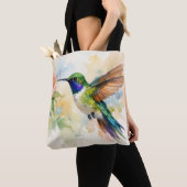 Watercolor Hummingbird Tote Bag (Dichtbij)