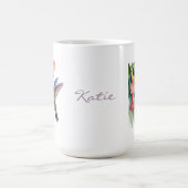 Watercolor Hummingbird with Florals Koffiemok (Center)