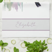 Watercolor Hummingbird with Florals Theedoek (Gevouwen)