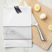 Watercolor Hummingbird with Florals Theedoek (Quarter Fold)