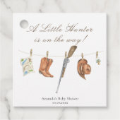 Watercolor Hunter Baby Shower Bedankjes Labels (Voorkant)