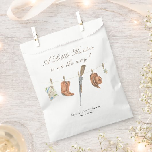 Watercolor Hunter Baby Shower Bedankzakje (Geknipt)