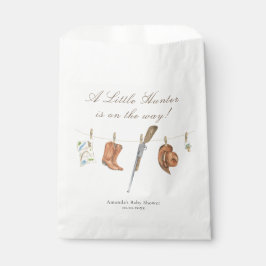 Watercolor Hunter Baby Shower Bedankzakje