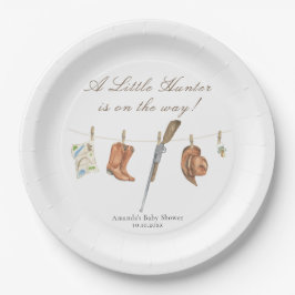 Watercolor Hunter Baby Shower Papieren Bordje