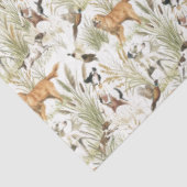 Watercolor Hunting Dog Pattern | Rustic Woodland Tissuepapier (Detail)