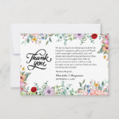 Watercolor huwelijksaanzoekcadeau met wilde bloeme bedankkaart (Voorkant)
