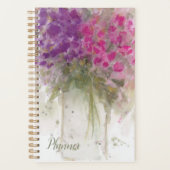 Watercolor Hydrangea Floral Planner (Voorkant)