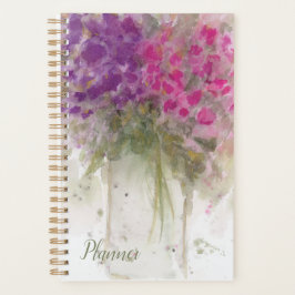 Watercolor Hydrangea Floral Planner