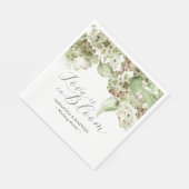 Watercolor Hydrangea Flowers Wedding Shower Servet (Hoek)