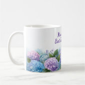 Watercolor Hydrangea Leraar Waardering Script Koffiemok (Links)