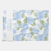 Watercolor Hydrangea Name Theedoek (Horizontaal)
