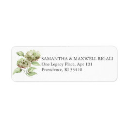 Watercolor Hydrangea Wedding Return Address Labels