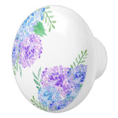 Watercolor Hydrangea's Chic Bloemstuk Keramische Knop (Rechts)