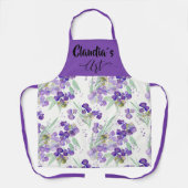 Watercolor Hydrangeas petals Art with name Schort (Voorkant)