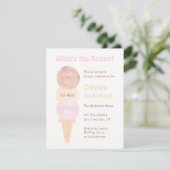 Watercolor Ice Cream Verjaardagsfeestje Uitnodigin Kaart (Staand voorkant)