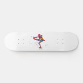Watercolor ice skating persoonlijk skateboard (Horizontaal)