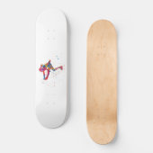 Watercolor ice skating persoonlijk skateboard (Voorkant)