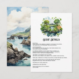 Watercolor Ierland Trouw Gast Details Informatiekaartje
