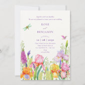 Watercolor Ierse bloemen bruiloft Kaart (Voorkant)