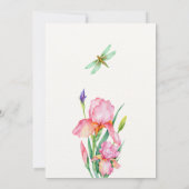Watercolor Ierse bloemen bruiloft Kaart (Achterkant)