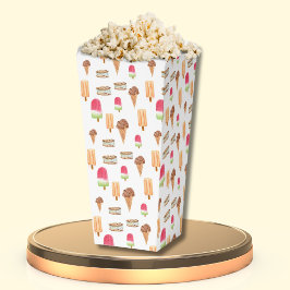Watercolor Ijs & IJslolly Popcorn Bedankdoosjes