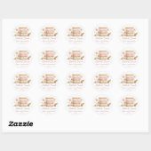 Watercolor ijs-sandwichdag ronde sticker (Vel)