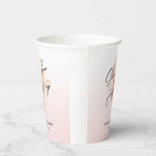 Watercolor Ijsje Bruidsdouche   Papieren Bekers (Rechts)