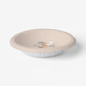 Watercolor Ijsje Bruidsdouche  Papieren Kommen (Gebogen)